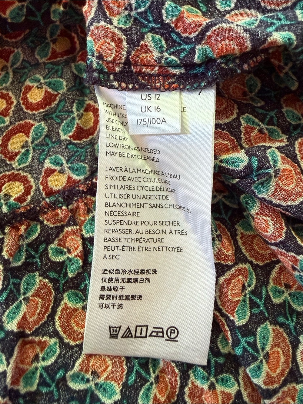 Anthropologie Maeve Janie Flounced Peasant Blouse Boho Floral Cottagecore - 12 - Picture 12 of 12